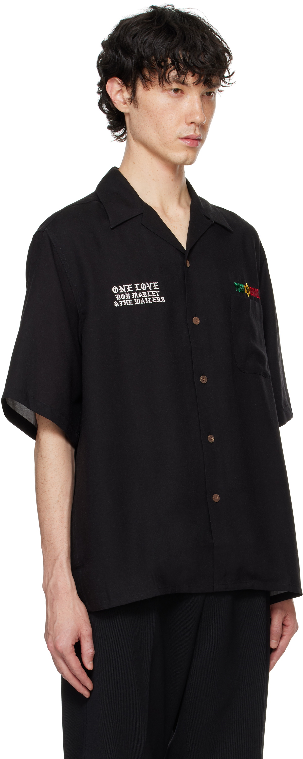 WACKO MARIA Black Bob Marley Shirt Wacko Maria