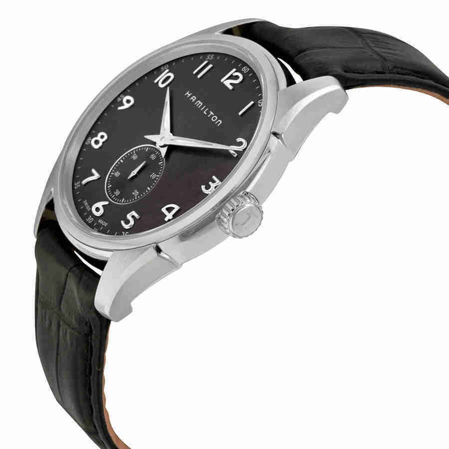 Hamilton Jazzmaster Grey Dial Black Leather Mens Watch H38411783