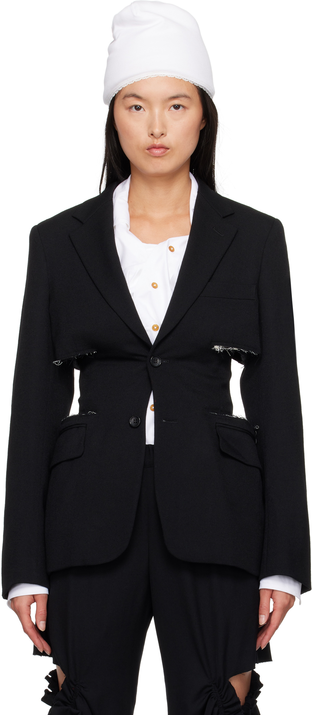 Comme des Garçons Homme Plus Black Gabardine Blazer
