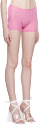 GUIZIO Pink Side Tie Shorts