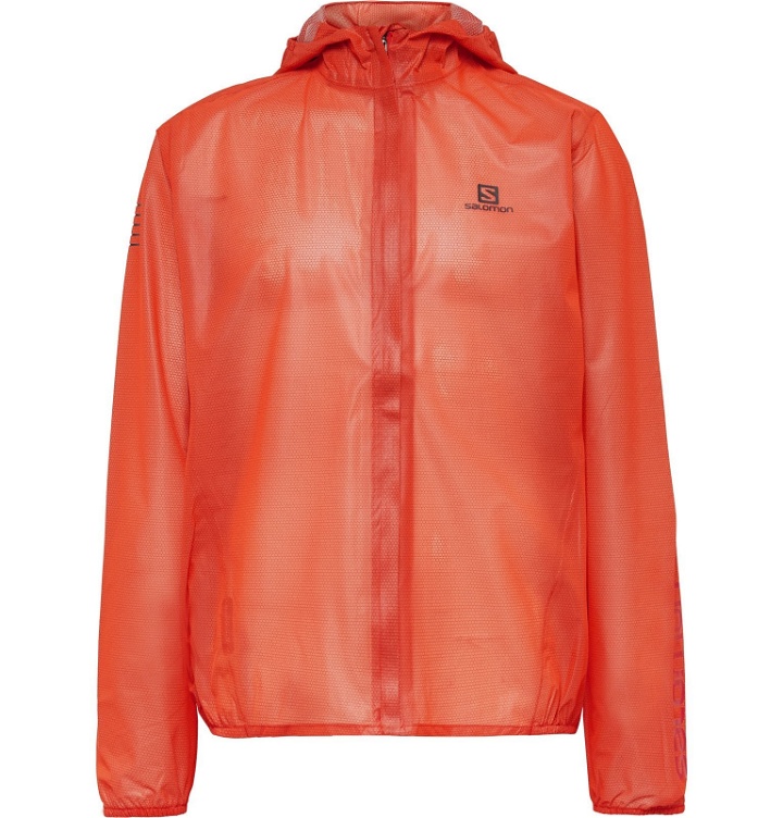 Photo: Salomon - Bonatti Packable AdvancedSkin Dry Hooded Jacket - Red