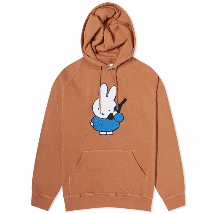 Photo: Pop Trading Company Men's x Miffy Applique Popover Hoodie in Brown