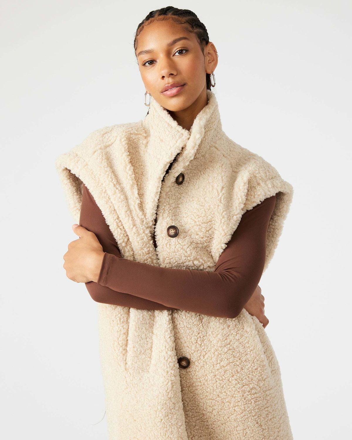 Steve Madden Benit Vest in Natural