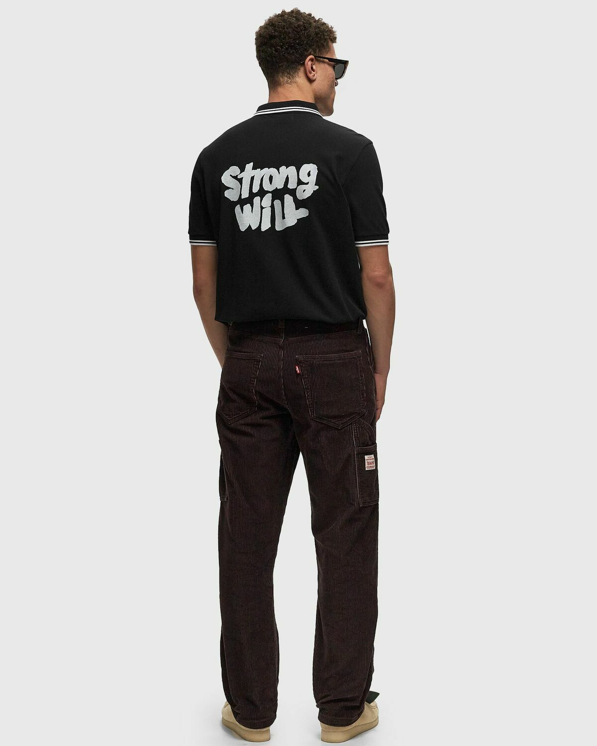 Comme des Garçons Shirt X Fred Perry TEE KNIT Black Mens Polo