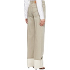 Stella McCartney Beige Straight Turn-Up Jeans
