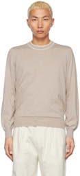 Brunello Cucinelli Beige Cotton Sweater