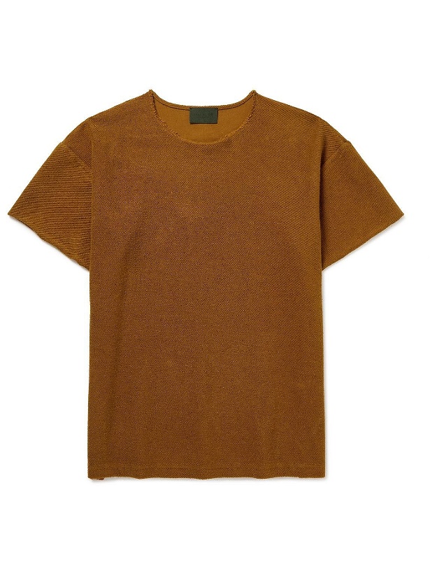 Photo: Fear of God - Distressed Cotton-Terry T-Shirt - Brown