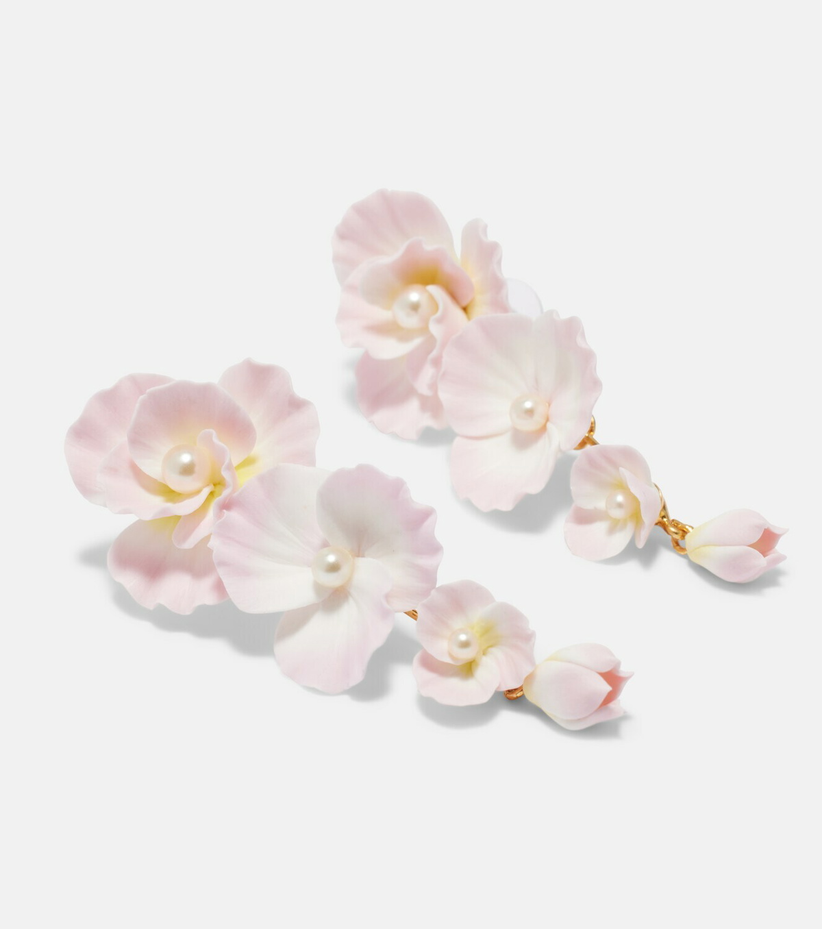 Jennifer Behr Mariam embellished floral drop earrings