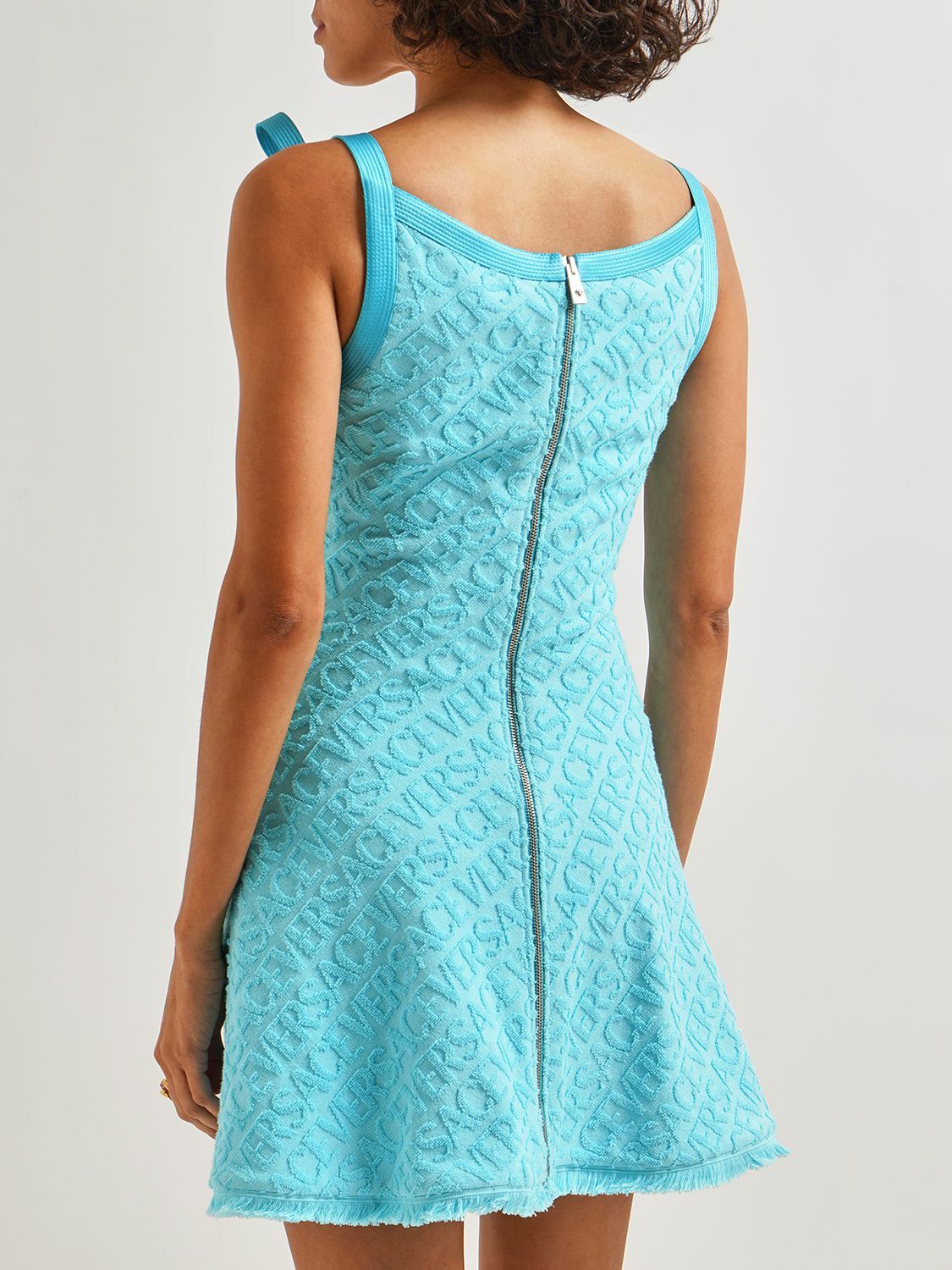 VERSACE - Dua Lipa Logo Jacquard Terry Mini Dress Versace