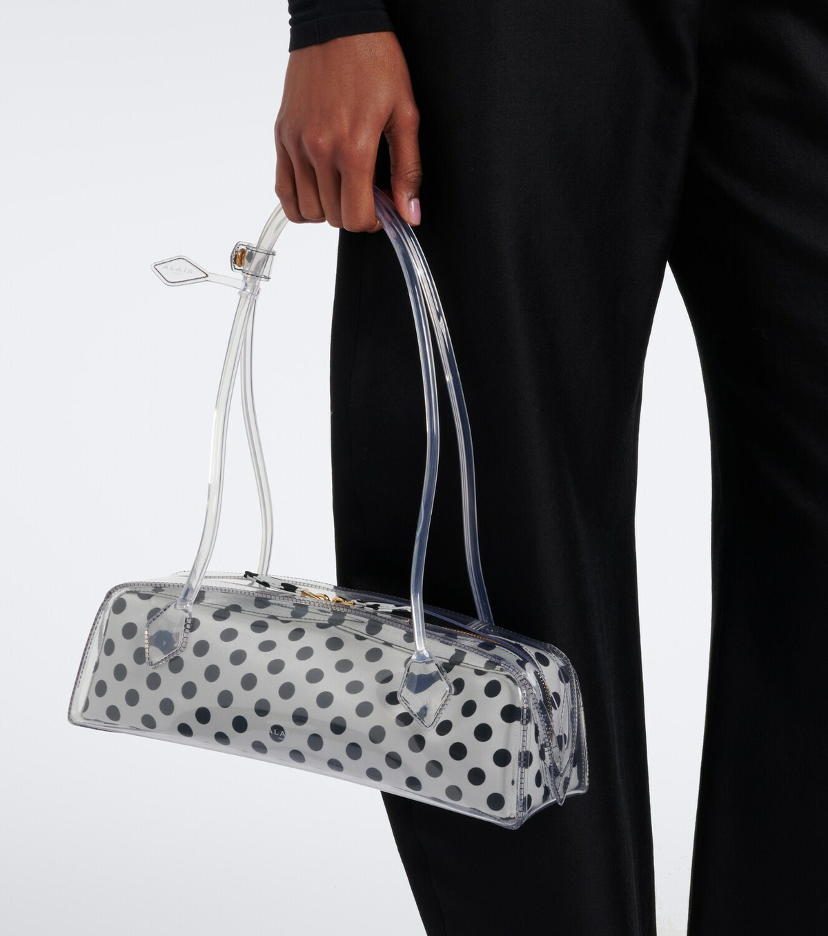 Alaïa Le Teckel Small polka-dot shoulder bag