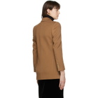 Saint Laurent Brown Wool Double-Breasted Blazer