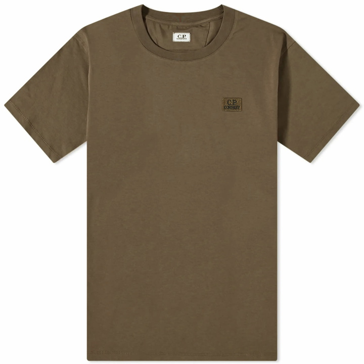 Photo: C.P. Company Men's Patch Logo T-Shirt in Ivy Green