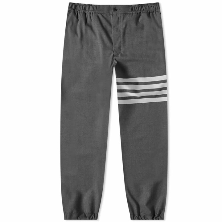 Photo: Thom Browne Men's 4 Bar Track Trouser in Medium Grey