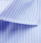 Canali - Light-Blue Impeccabile Slim-Fit Striped Cotton-Poplin Shirt - Blue