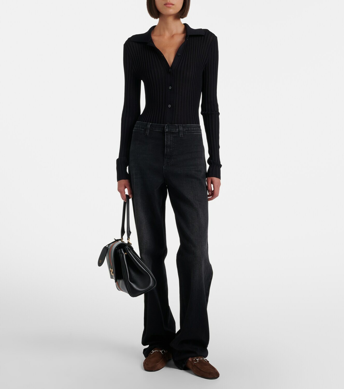 Gucci Jordaan Horsebit suede loafers