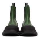 Alexander McQueen Green Tread Slick Chelsea Boots