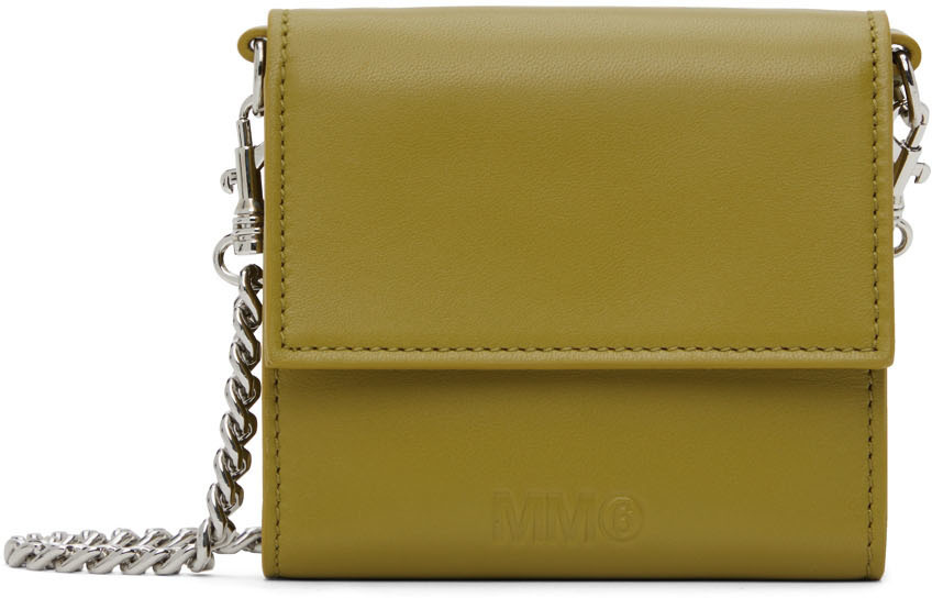 MM6 Maison Margiela Green Leather Shoulder Bag MM6 Maison Margiela