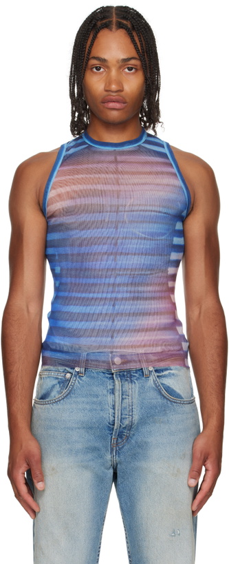 Photo: Jean Paul Gaultier Blue 'The Air' Tank Top