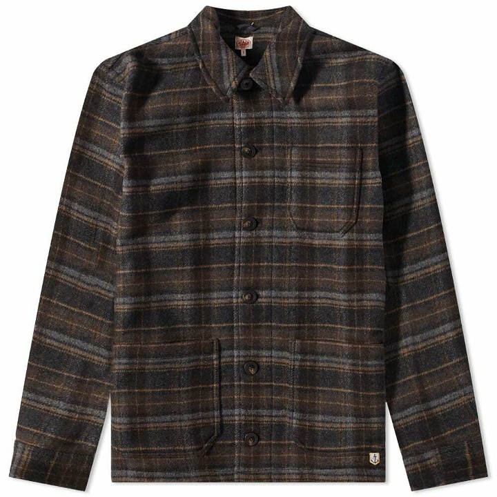Photo: Armor-Lux Men's Fisherman Chore Jacket in Brown Check