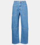 Velvet Farah cropped barrel-leg jeans