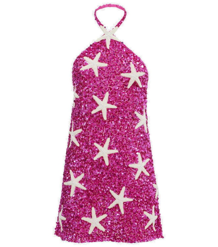 Photo: Valentino Starfish sequined halterneck minidress