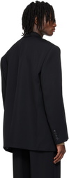 RECTO Black Oversize Single Breasted Blazer