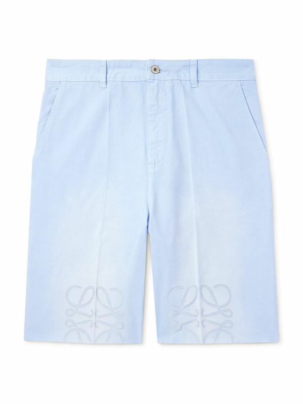 Photo: LOEWE - Paula's Ibiza Straight-Leg Cotton-Twill Shorts - Blue