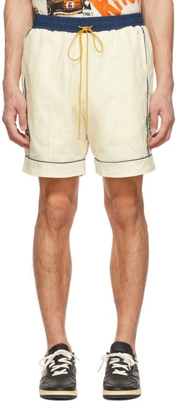 Photo: Rhude Off-White Linen Shorts
