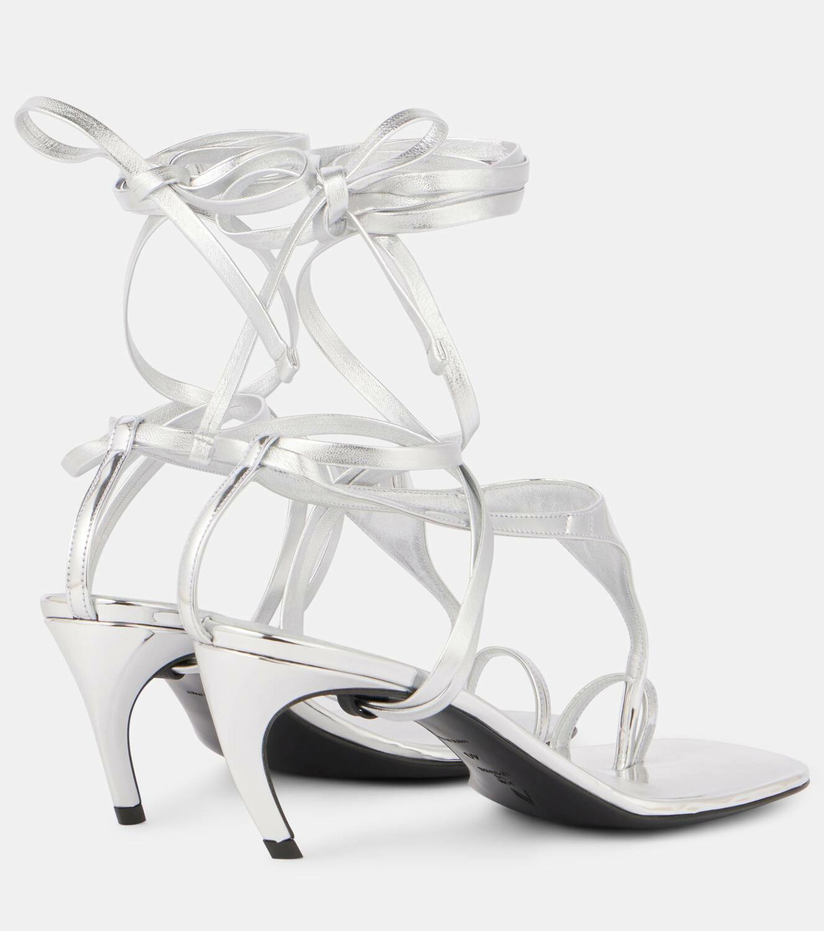 The Attico Nova 65 metallic leather thong sandals