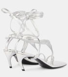 The Attico Nova 65 metallic leather thong sandals