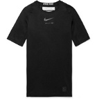 1017 ALYX 9SM - Nike Compression Mesh-Panelled Stretch-Jersey T-Shirt - Black