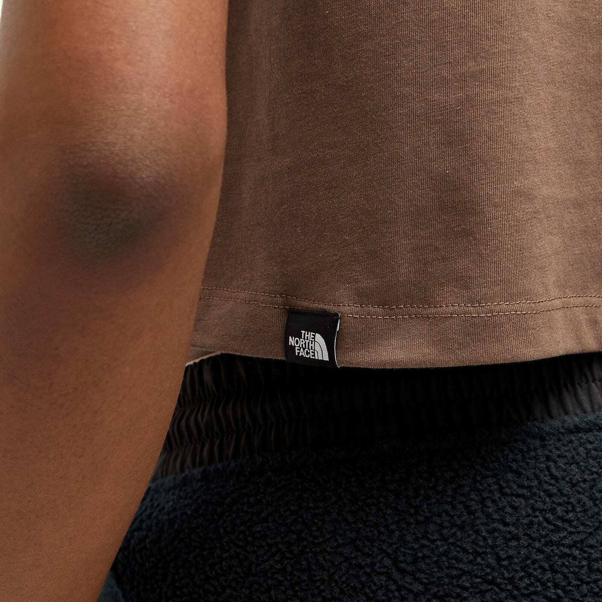 The North Face Women's Cropped Simple Dome T-Shirt in Brown
