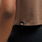 The North Face Women's Cropped Simple Dome T-Shirt in Brown