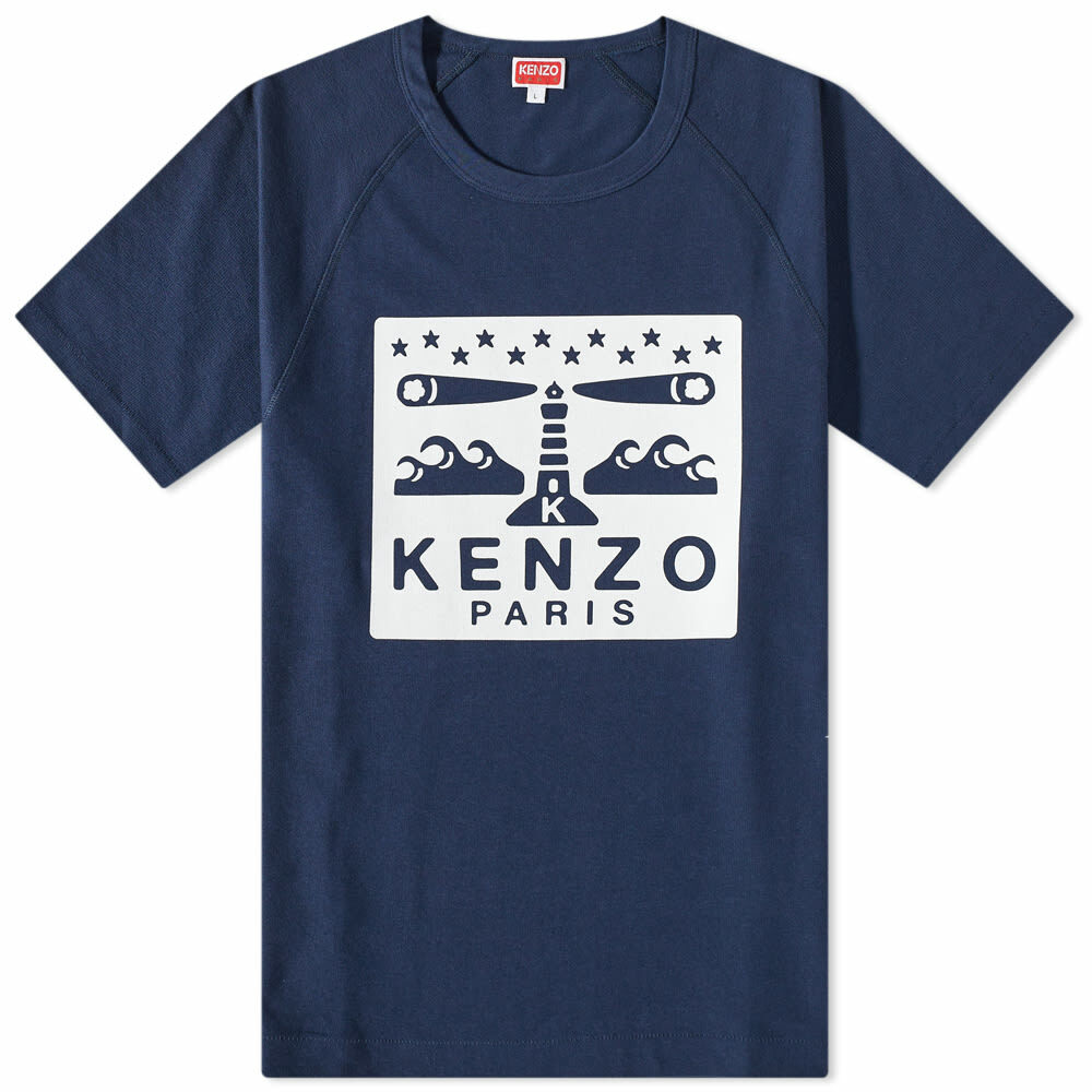 【新品】KENZO PARIS LIGHTHOUSE SLIM T-SHIRT Kenzo Paris Men's Lighthouse Slim T-Shirt in Midnight Blue Kenzo