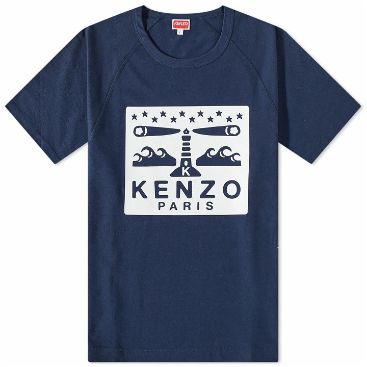 Photo: Kenzo Paris Men's Lighthouse Slim T-Shirt in Midnight Blue