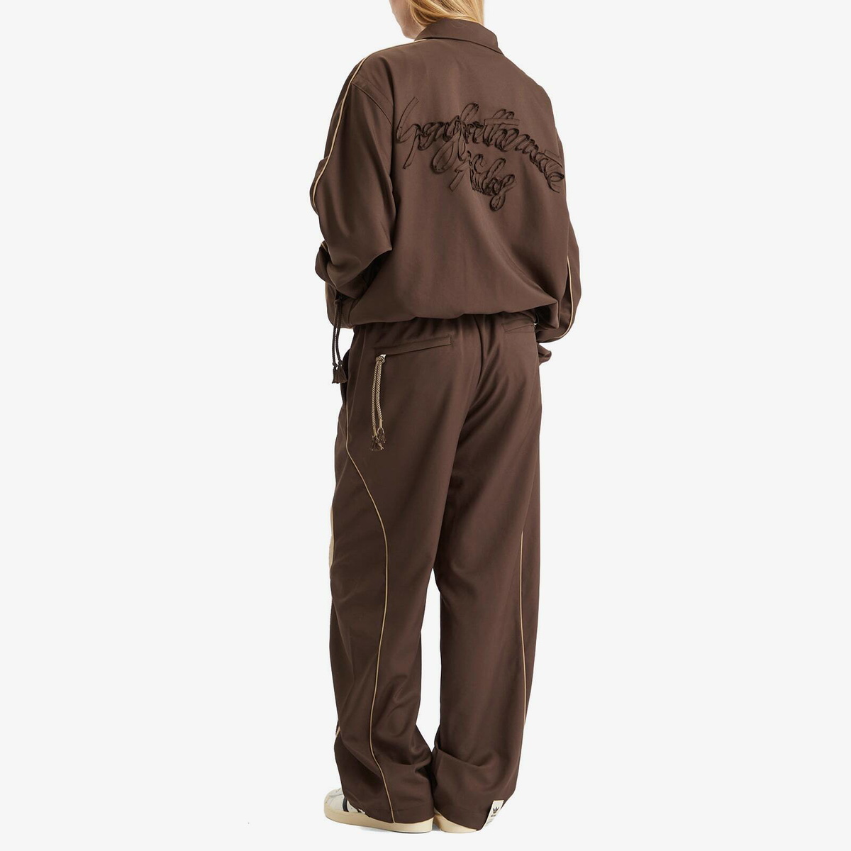 adidas SFTMジャケット　Lサイズ　ブラウン Adidas Men's x SFTM Hooded Track Jacket in Dark Brown adidas