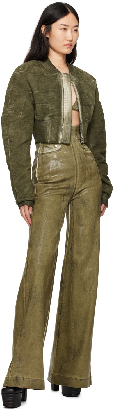 Rick Owens DRKSHDW Green Porterville Dirt Cooper Jeans Rick