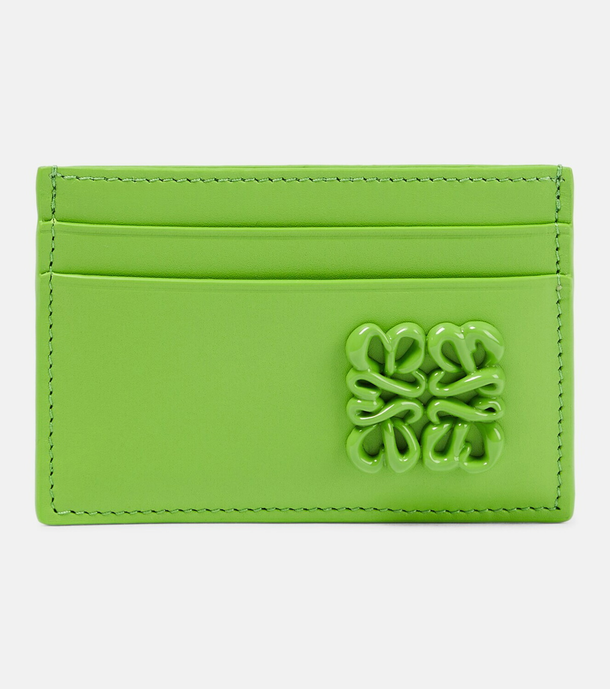 【LOEWE】 Anagram leather cardholder Puffer Anagram leather card holder in black - Loewe | Mytheresa