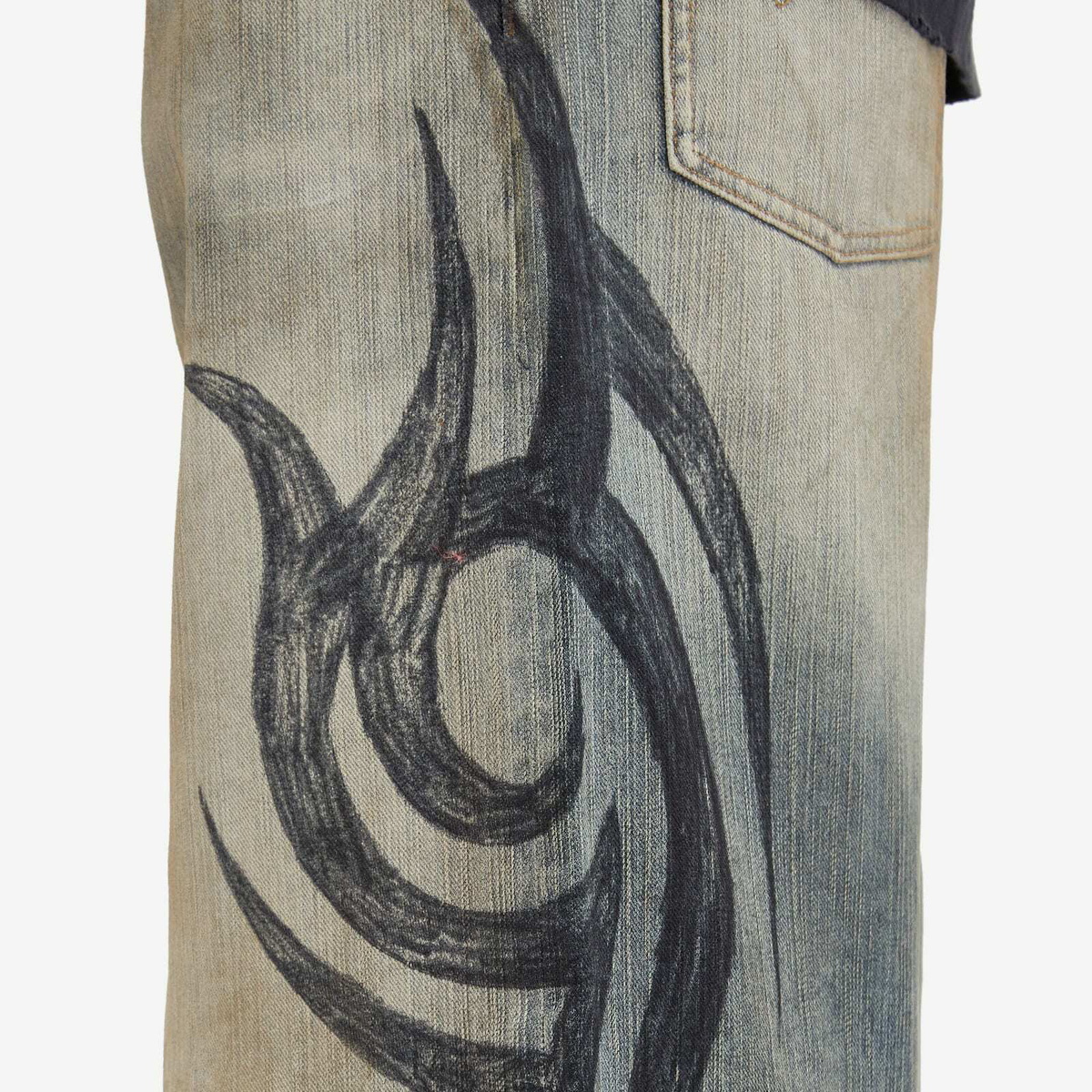 Balenciaga BALENCIAGA Tattoo Baggy Jeans（S） Men\u0027s Tattoo 