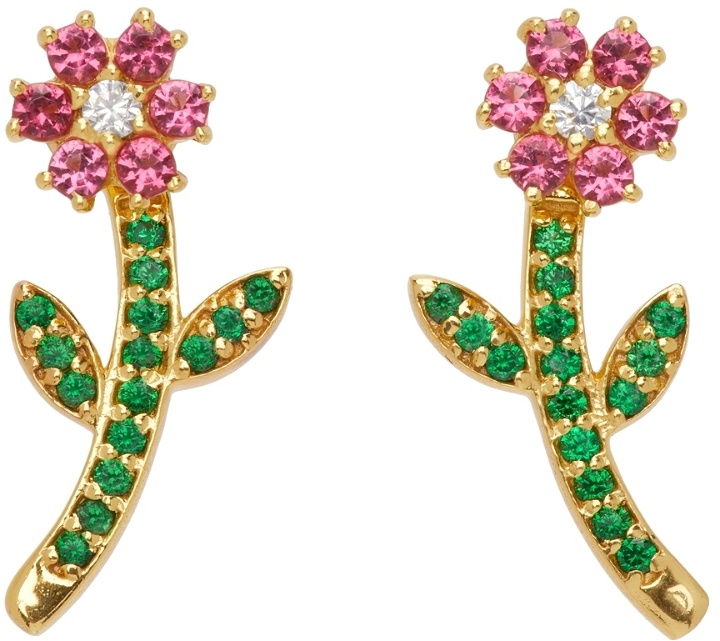 Photo: VEERT Gold Flower Stud Earrings