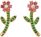VEERT Gold Flower Stud Earrings