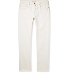 Incotex - Slim-Fit Stretch-Denim Jeans - White