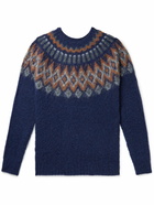 Howlin' - Future Fantasy Fair Isle Brushed-Wool Sweater - Blue