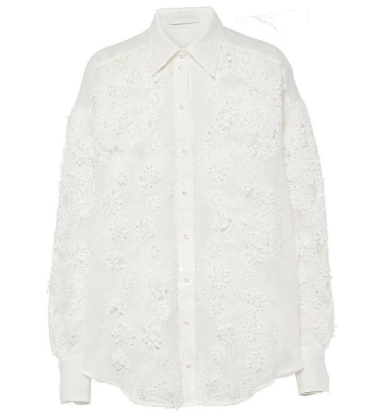 Photo: Zimmermann Halliday lace floral shirt