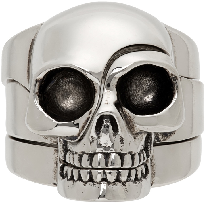 Photo: Alexander McQueen Silver Divided Skull Ring