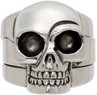 Alexander McQueen Silver Divided Skull Ring