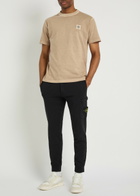 Stone Island Logo Cotton Sweatpants Black