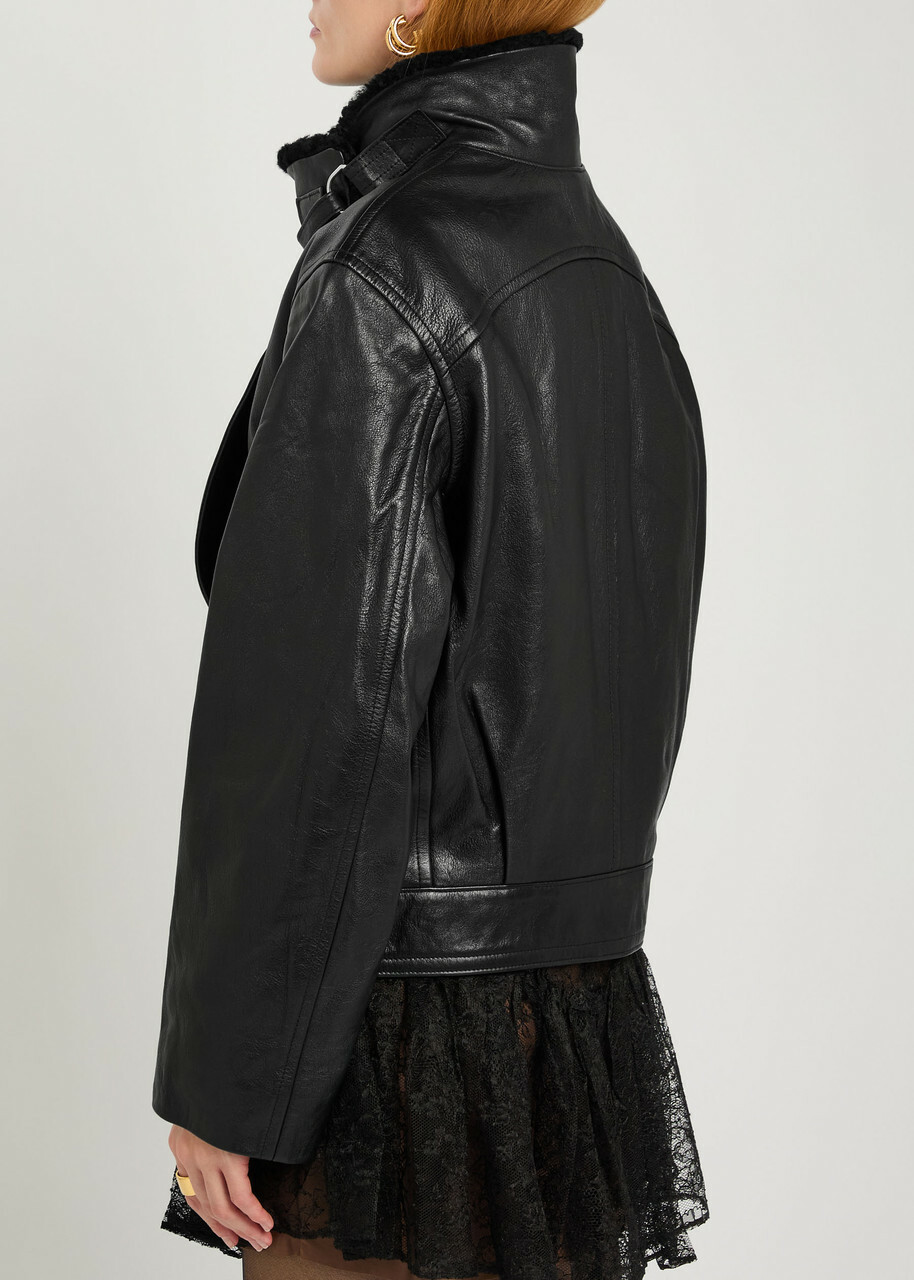 Isabel Marant Briyana Quilted Leather Jacket Black