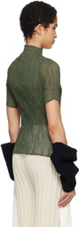 ISSEY MIYAKE Khaki Chiffon Twist 3 T-shirt