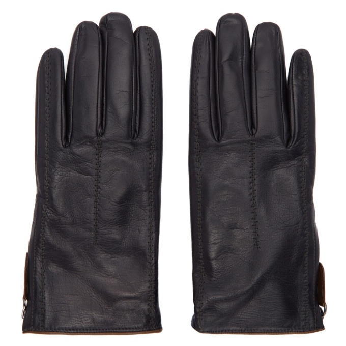 Photo: Giorgio Armani Black Leather Gloves